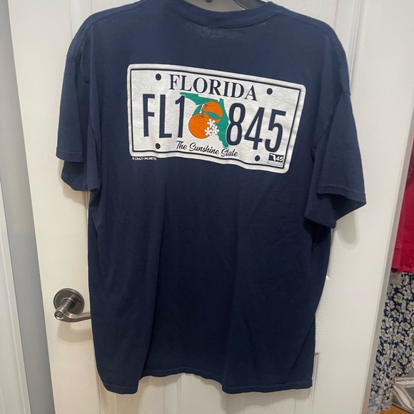 Blue Short Sleeve Tee with Florida Graphic - Picture 4 of 5